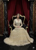 Golden Champagne Grace Embellished Gown