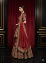 Red Regal Brocade Bridal Lehenga