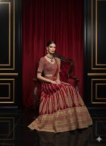 Red Regal Brocade Bridal Lehenga