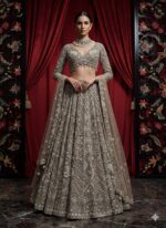Smoky Taupe Royal Lehenga