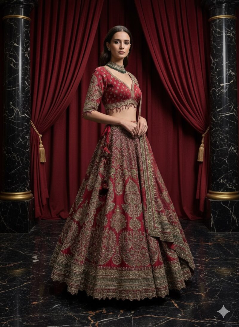 Maroon Zari Dream Lehenga