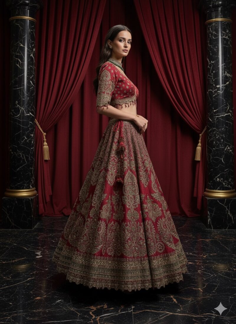 Maroon Zari Dream Lehenga