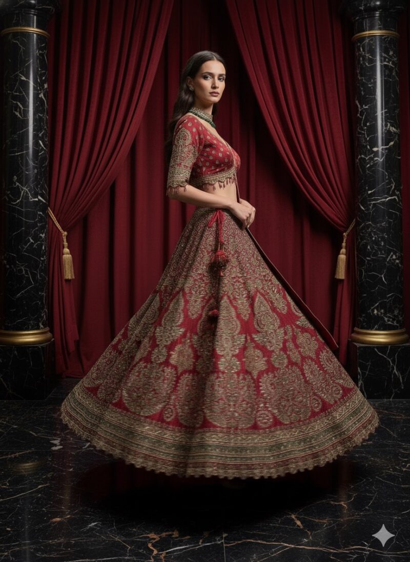 Maroon Zari Dream Lehenga