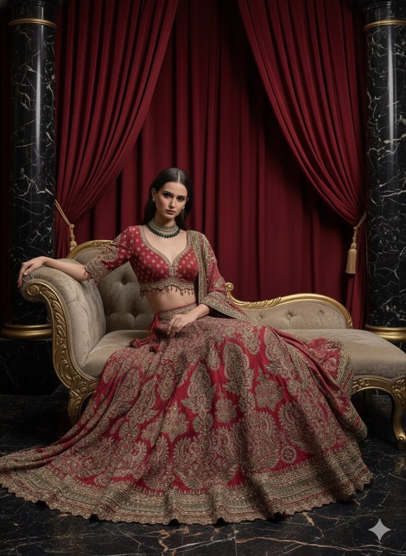Maroon Zari Dream Lehenga