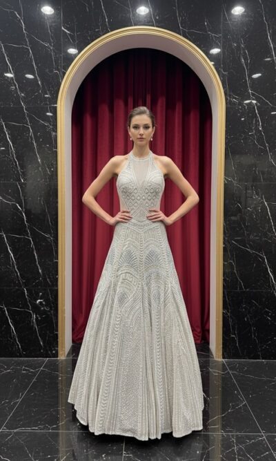 Silver Dream Halo Gown