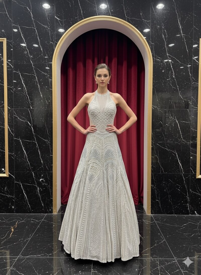 Silver Dream Halo Gown