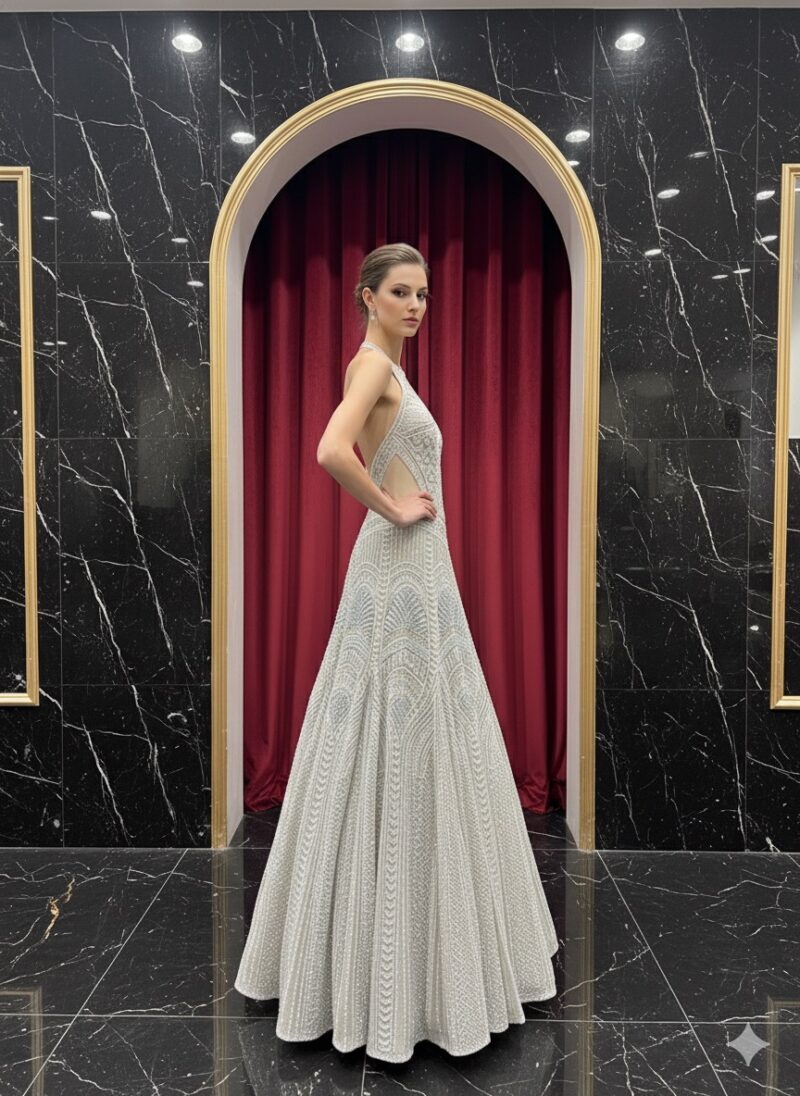 Silver Dream Halo Gown