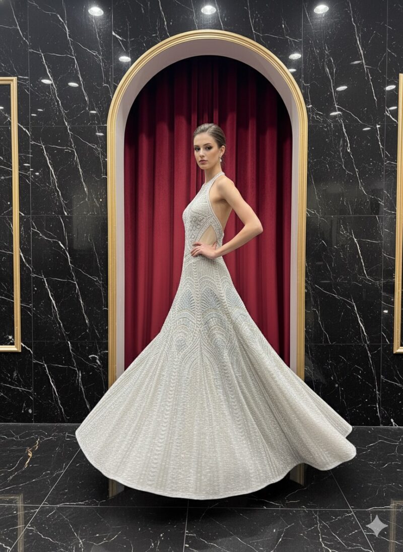 Silver Dream Halo Gown