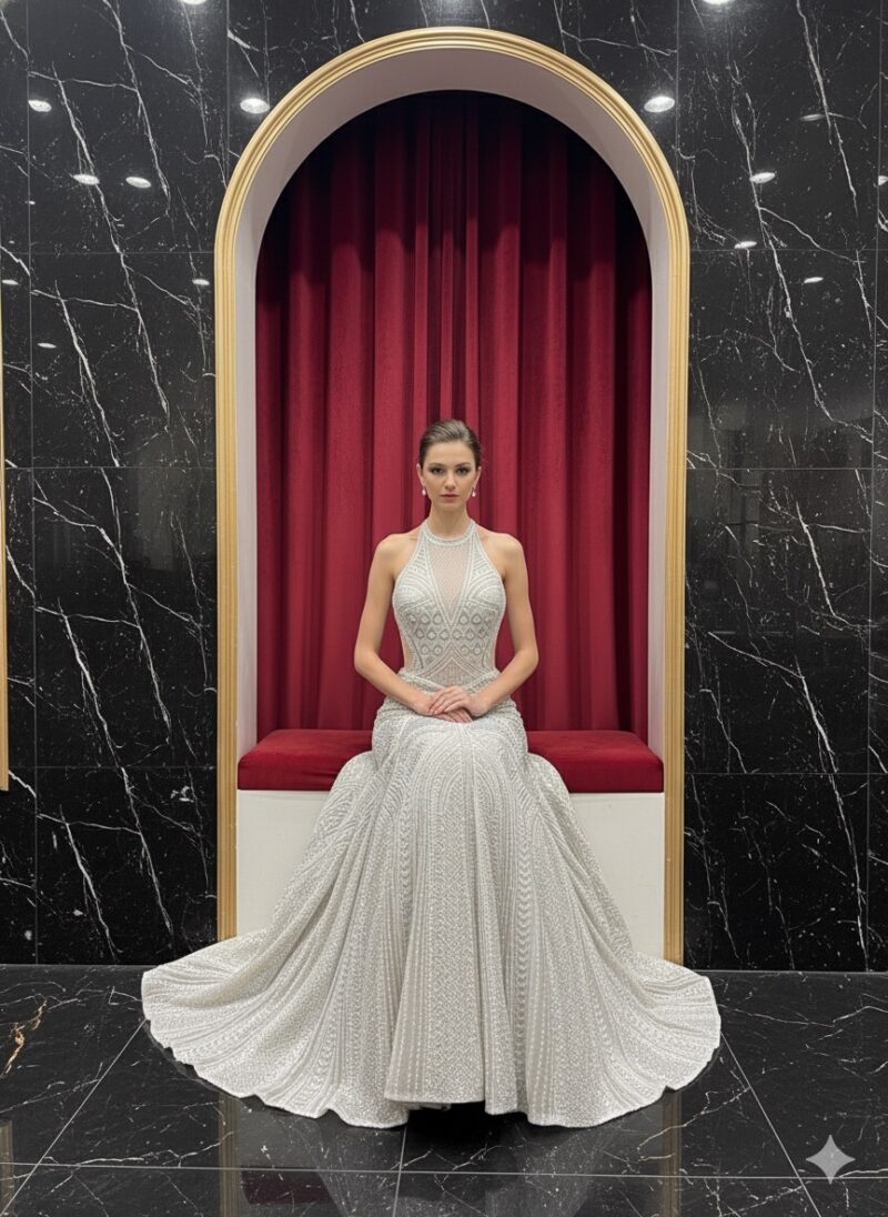 Silver Dream Halo Gown