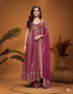 Majestic Magenta Anarkali Suit
