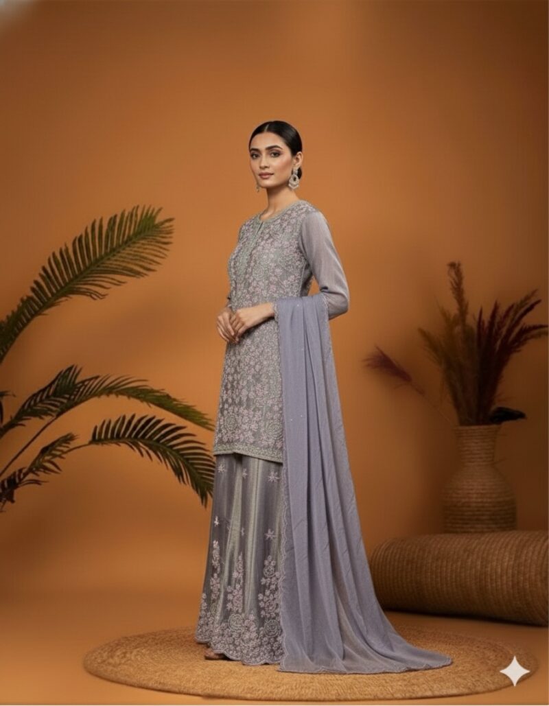 Soft Lavender Sharara Set