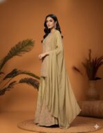 Sunlit Peach Embroidered Suit