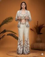 Ivory Floral Jacket Set