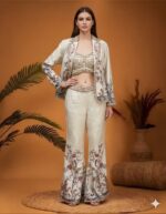 Ivory Floral Jacket Set