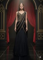 Midnight Royal Drape Saree