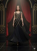 Midnight Royal Drape Saree