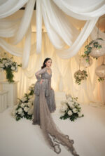 Silver Mirror Peplum Sharara Suit