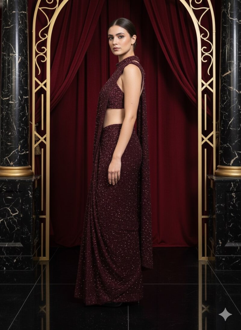 Wine Luxe Evening Drape