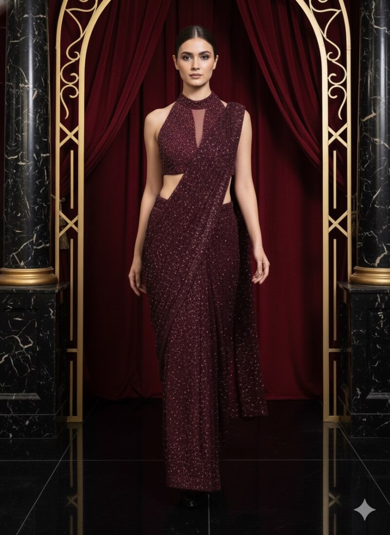 Wine Luxe Evening Drape