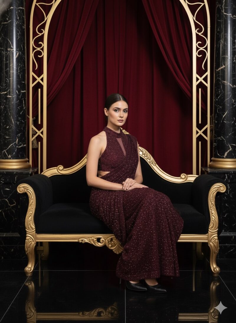 Wine Luxe Evening Drape