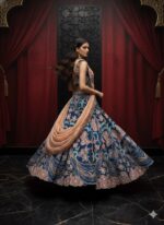 Regal Navy Bloom Wave Lehenga