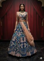 Regal Navy Bloom Wave Lehenga