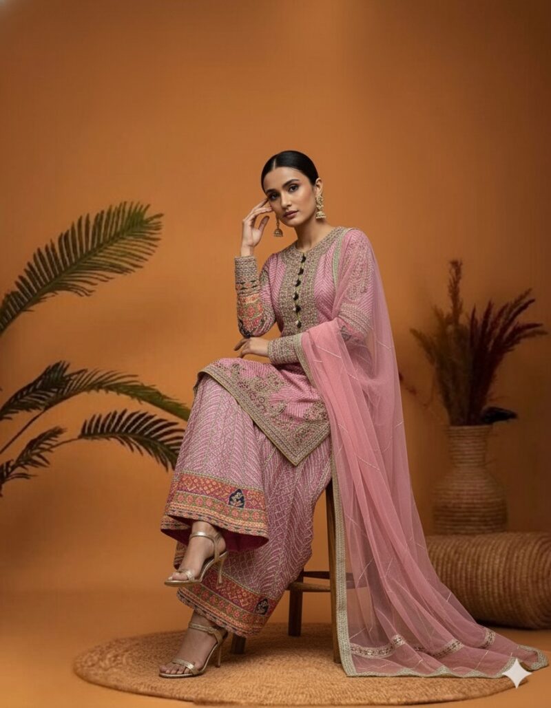Blush Pink Sharara Set