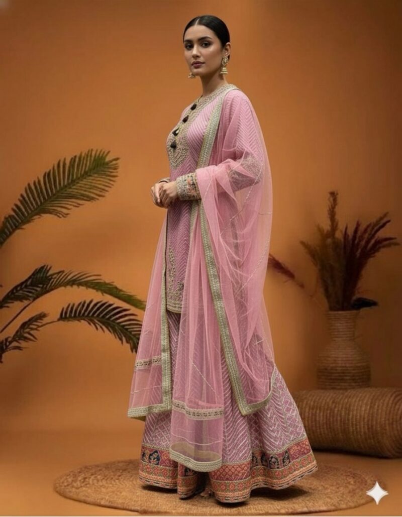 Blush Pink Sharara Set