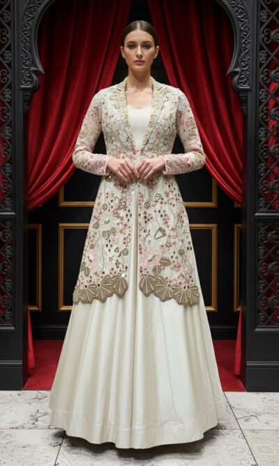 Ivory Ethereal Pearl Jacket Set