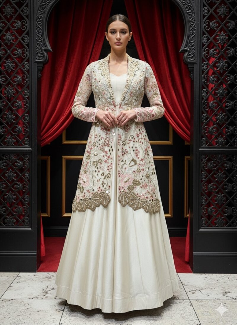 Ivory Ethereal Pearl Jacket Set