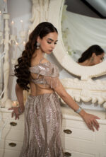 Coffee Crystal Mermaid Lehenga