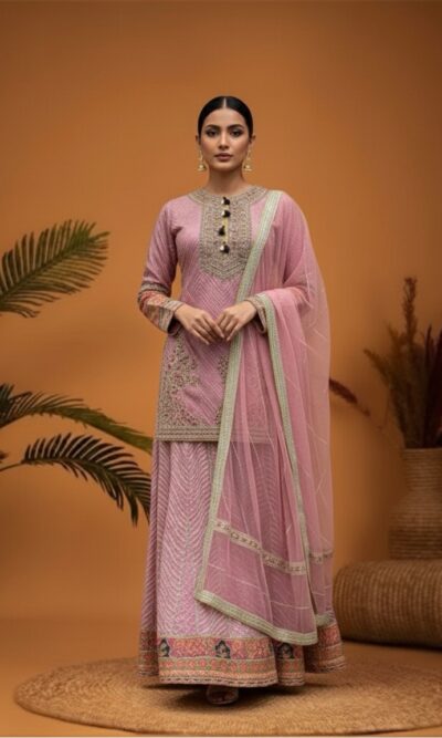 Blush Pink Sharara Set