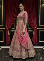 Rose Pink Royale Zardozi Lehenga