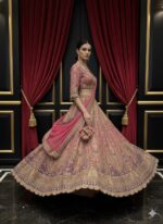 Rose Pink Royale Zardozi Lehenga
