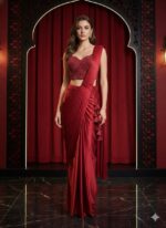 Red Empress Saree Ensemble