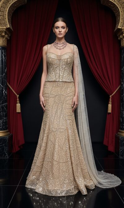 Celestial Gleam Corset Lehenga