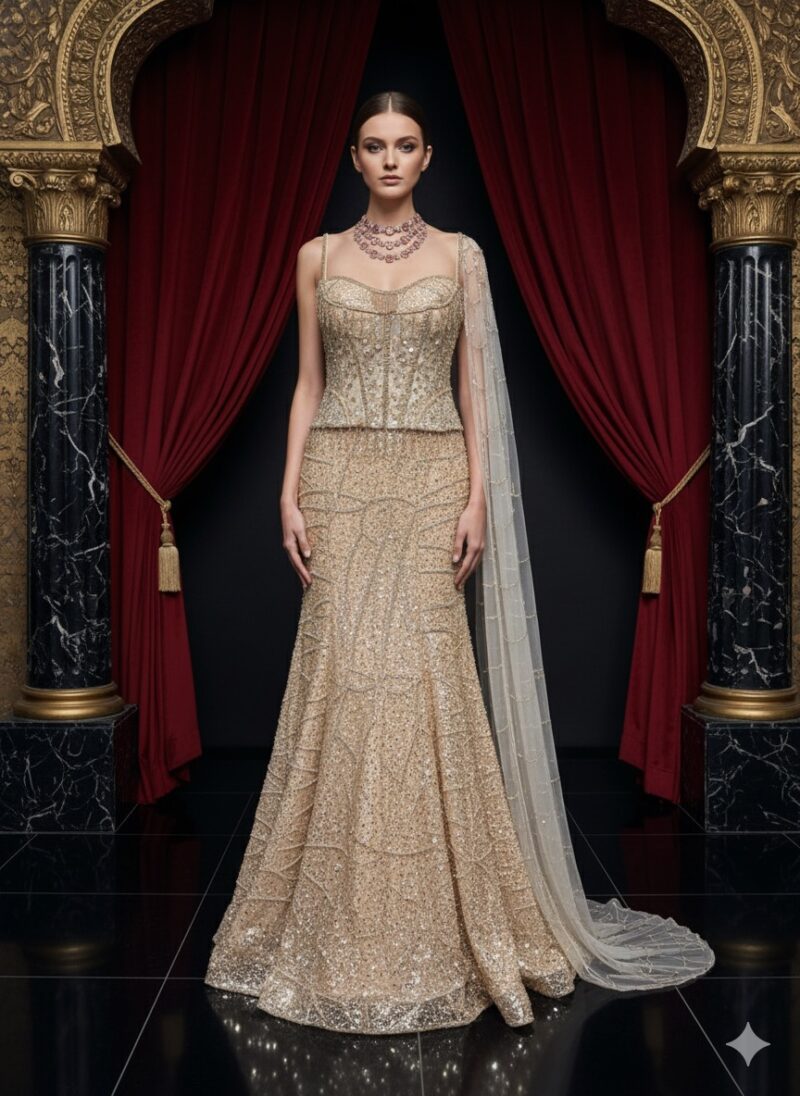 Celestial Gleam Corset Lehenga