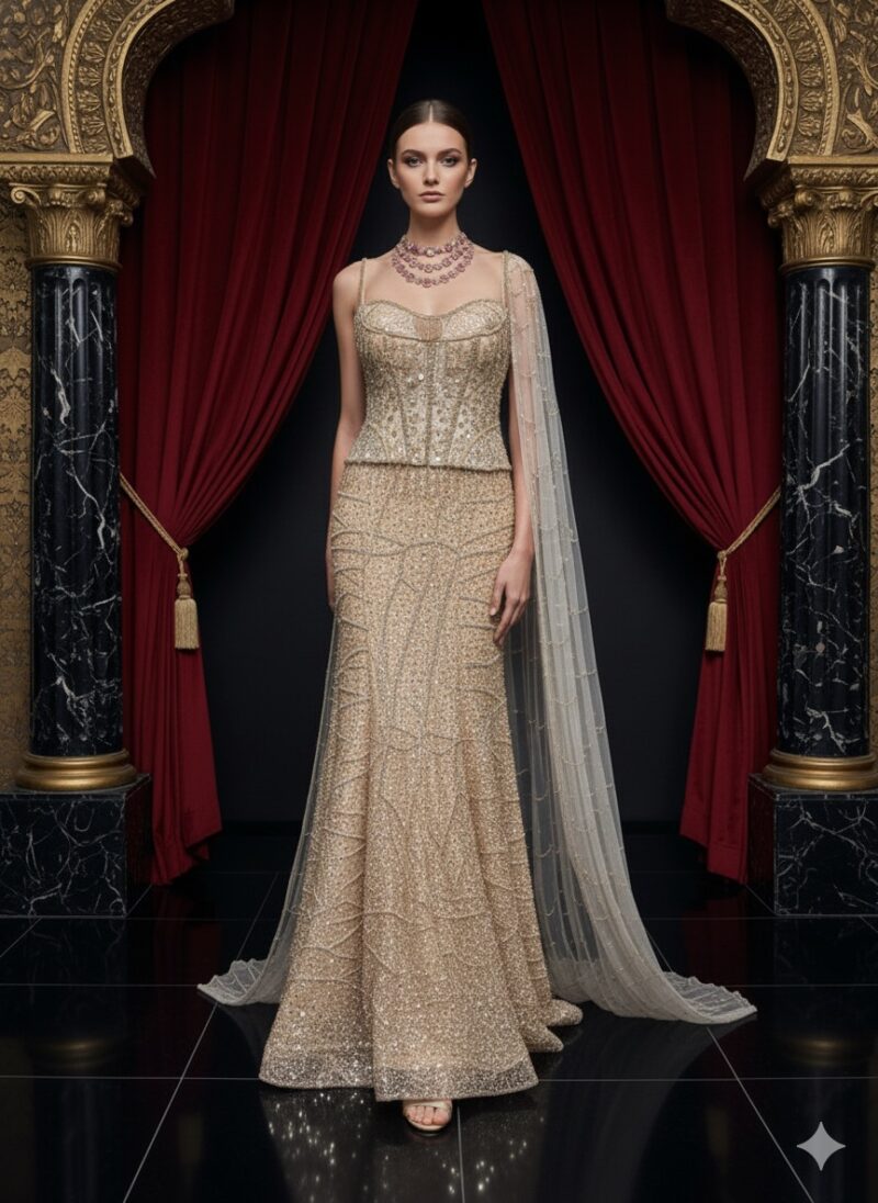 Celestial Gleam Corset Lehenga