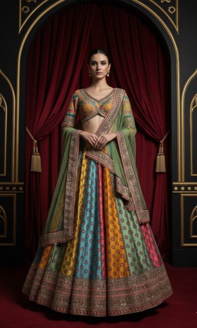 Festive Bloom Multicolour Lehenga