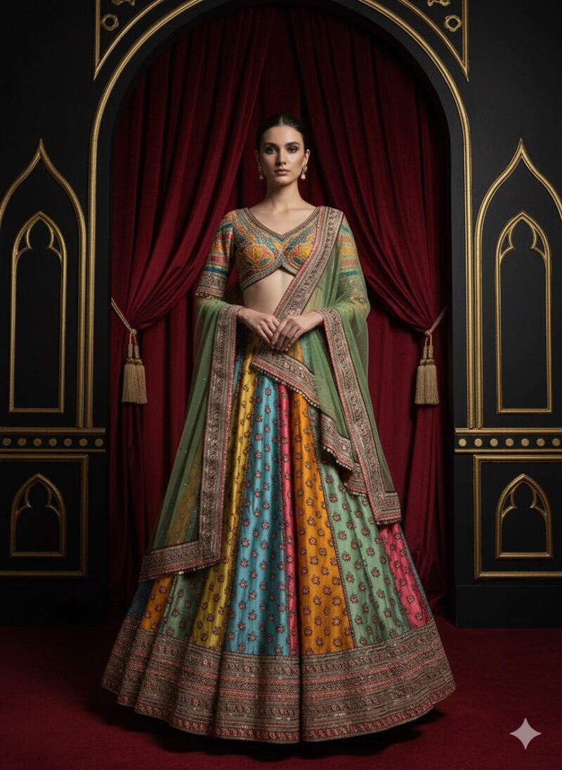 Festive Bloom Multicolour Lehenga