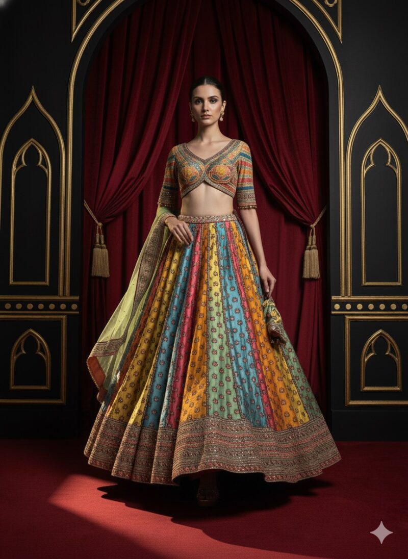 Festive Bloom Multicolour Lehenga