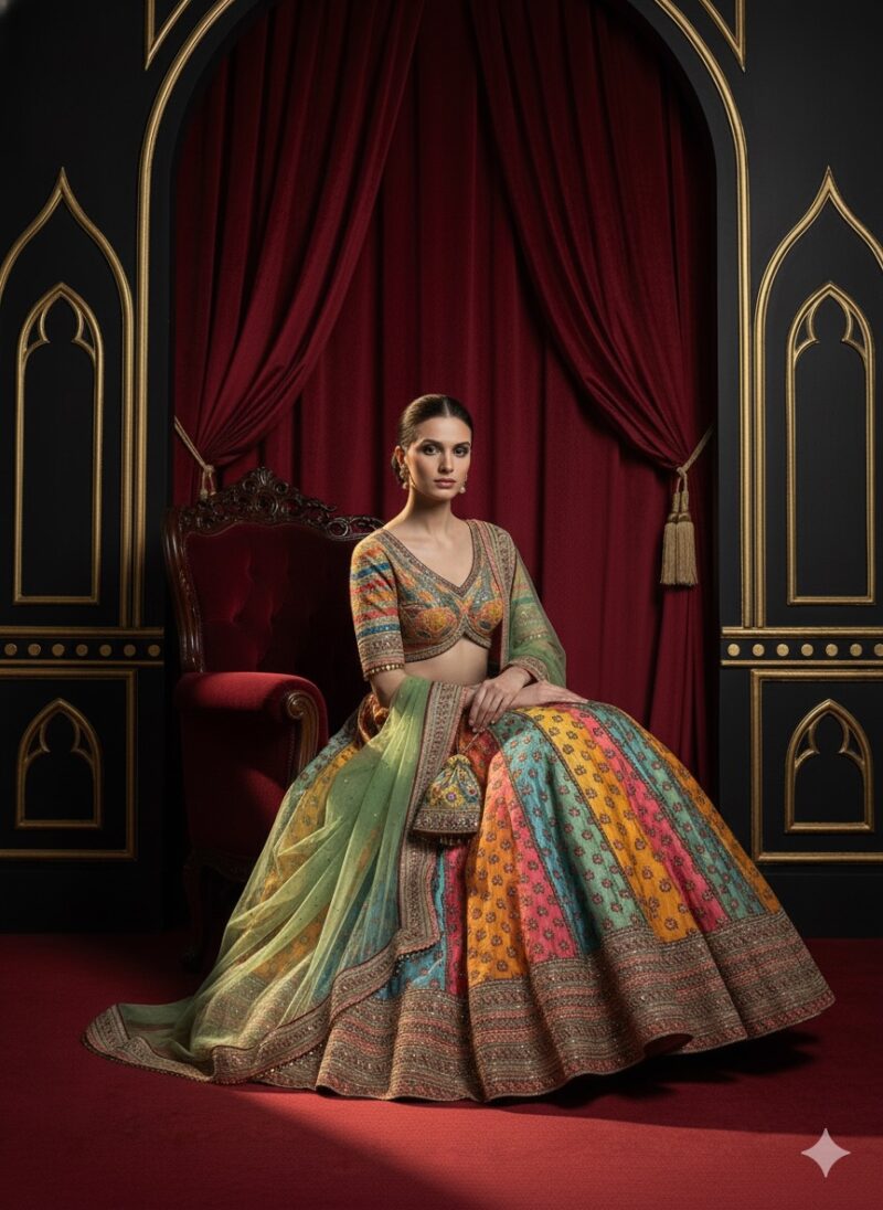 Festive Bloom Multicolour Lehenga