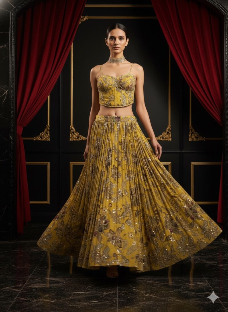 Amber Floral Bloom Lehenga