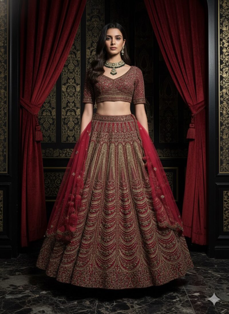 Ruby Radiance Eternal Bridal Lehenga