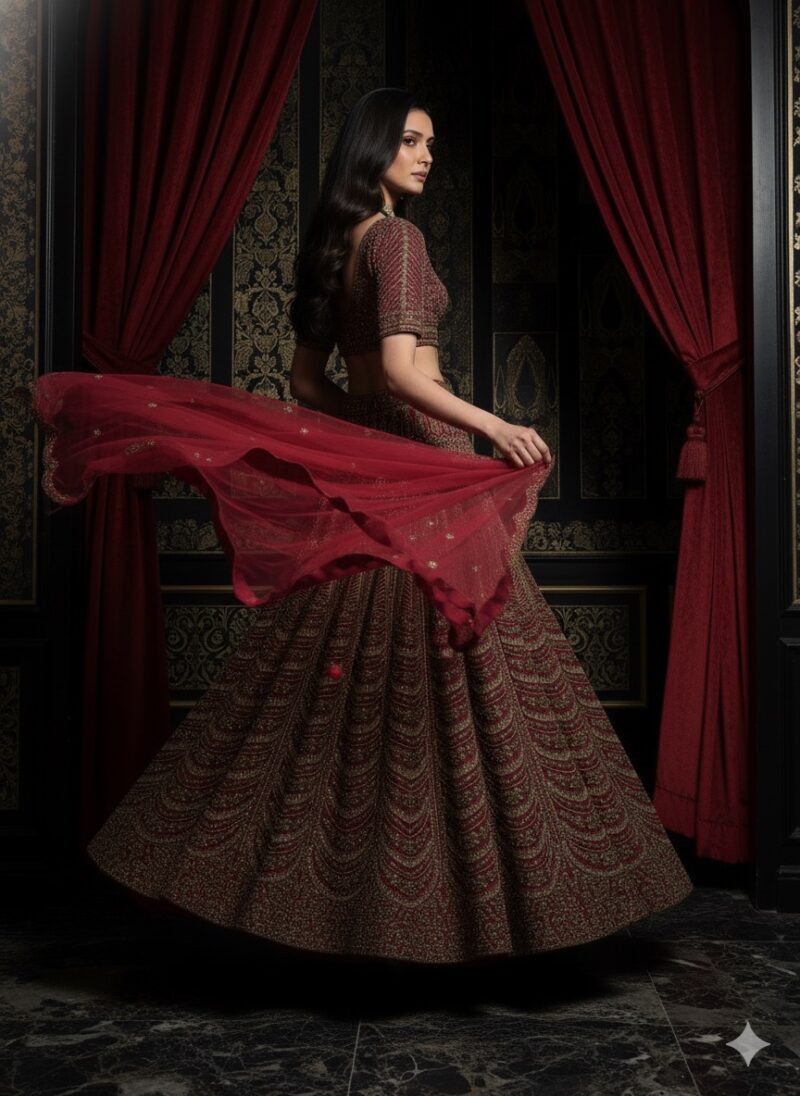 Ruby Radiance Eternal Bridal Lehenga