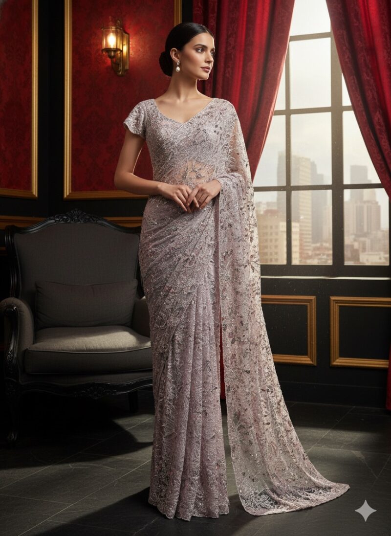 Twilight Lilac Grace Saree