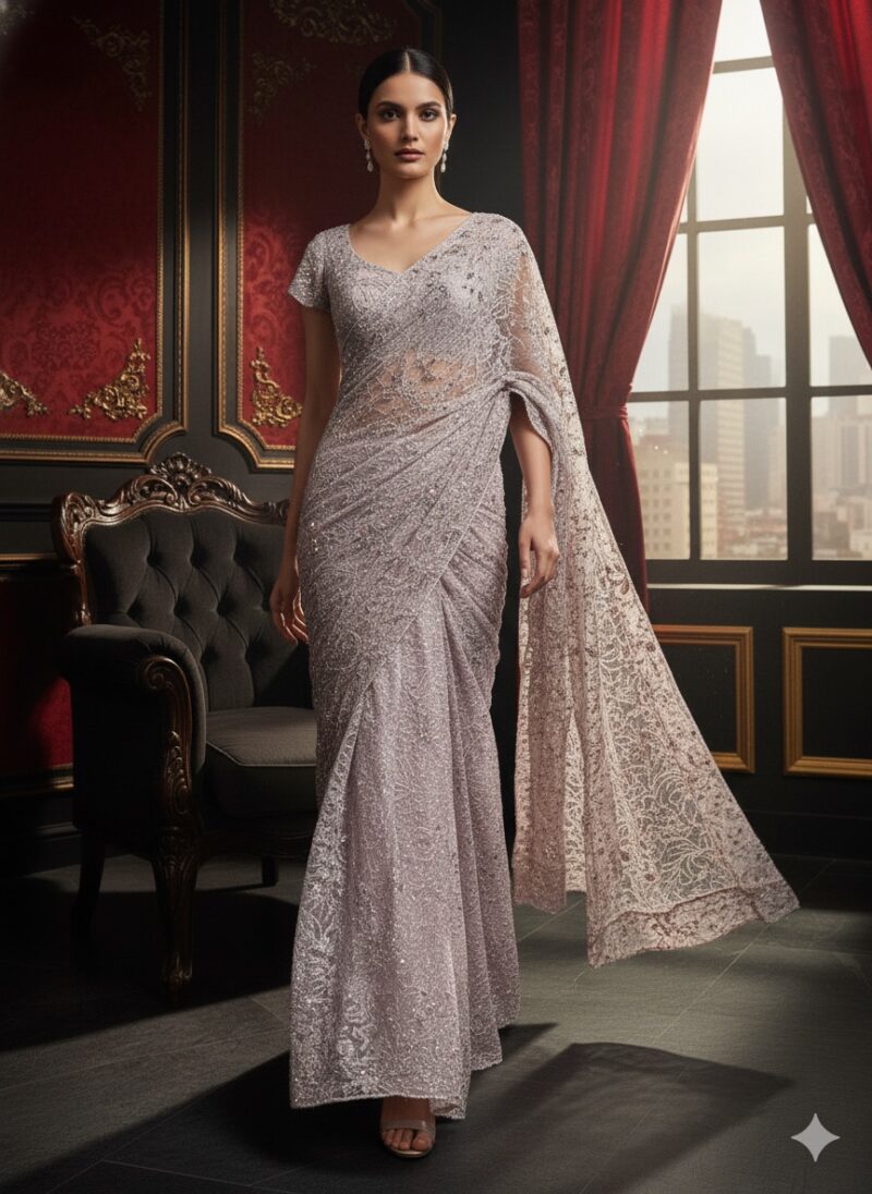 Twilight Lilac Grace Saree