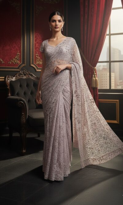 Twilight Lilac Grace Saree