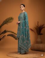 Teal Meadow Printed Suit Set