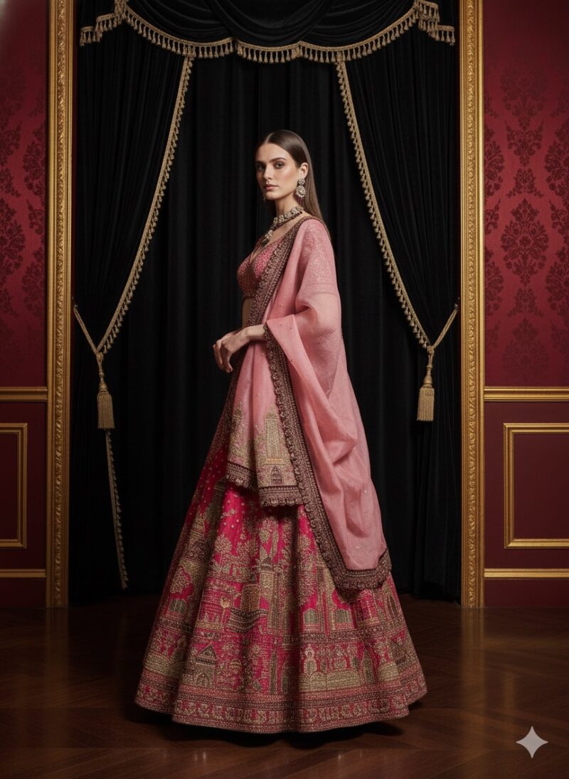 Royal Pink Majesty Bridal Lehenga